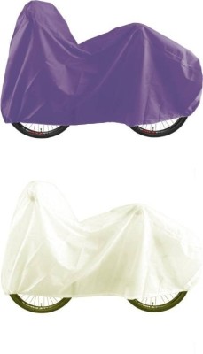 BikenWear Universal Combo of Purple-White Bicycle Cover Free Size(Purple, White)