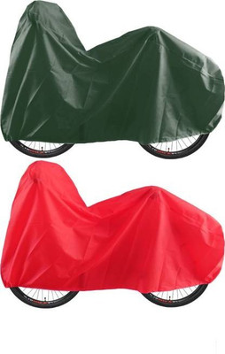 BikenWear Universal Combo of Olive Green-Red Bicycle Cover Free Size(Green, Red)