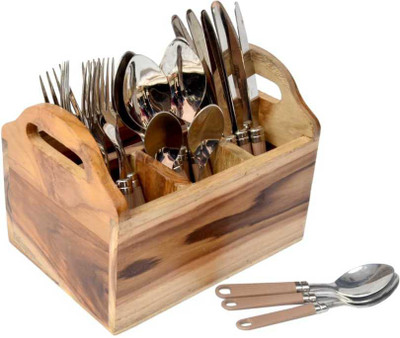 Kesha Spree Empty Cutlery Holder Case(Brown  Holds 30 Pieces)