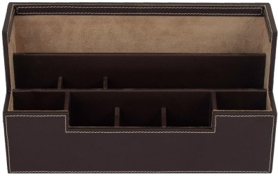 DFR 8 Compartments Leather Holder(Dark brown)