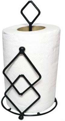 Smarts collection 1 Compartments Iron Napkin Roll Holder(Black)