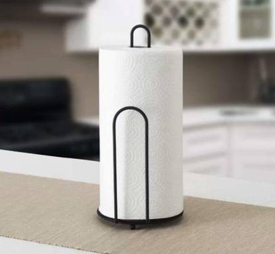Smarts collection 1 Compartments Iron Napkin Roll Holder(Black)