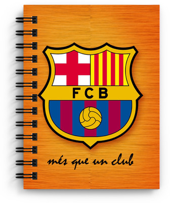 DI-KRAFT FCB printed Regular Notebook A5 Diary Unruled 160 Pages(Orange)