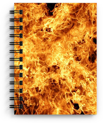DI-KRAFT Fire Printed Regular Notebook Diary A5 Diary Unruled 160 Pages(Yellow)