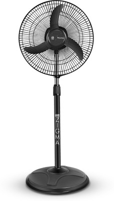 Zigma Bullet Heavy Duty ISI CERTIFIED 400 Mm Ultra High Speed 3 Blade Pedestal Fan (Black, Pack Of 1) For Rs. 1489 @ 61 %