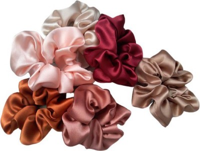 Colorful Satin Scrunchies  Set of 5  Hair tie accessories Hair ties  Scrunchies