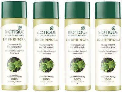 BIOTIQUE Bio Bhringraj Hair Oil Each 120ml Pack Of 4 Hair Oil(480 g)
