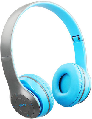 G2L TOP SALE Wireless Portable Gaming Headphone Microphone Stereo Card Support Bluetooth(Blue, On the Ear)