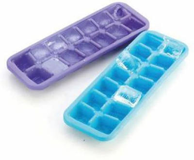 Sharry Ice Tray Multi Colour-5016 Blue, Purple Plastic Ice Cube Tray(Pack of2)