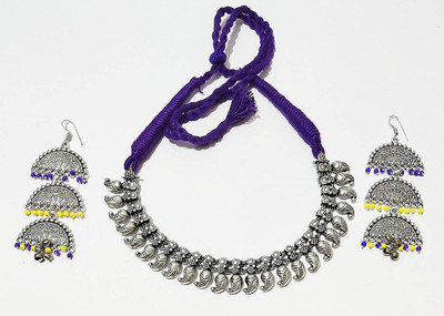 JDDCART Alloy Silver, Black Jewellery Set(Pack of 1)