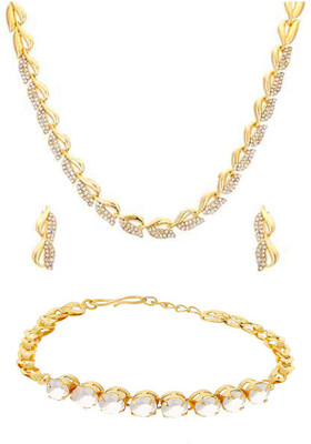 ZENEME Alloy Gold-plated Gold Jewellery Set(Pack of 1)