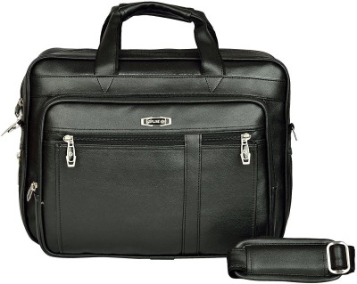 ZIPLINE 15.6 inch Expandable Laptop Messenger Bag(Black)