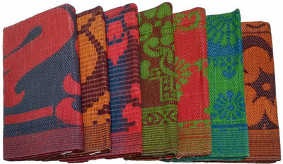 PARNAIRA Plastic Chatai Mat(Multicolor, Medium, Pack of 2)