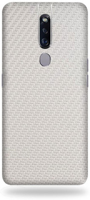 OggyBaba Oppo F11 Mobile Skin((3D White Carbon Fibre Skin With Matte Finish))