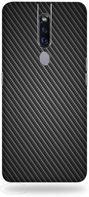 OggyBaba Oppo F11 Mobile Skin((3D Black Carbon Fibre Skin With Matte Finish))