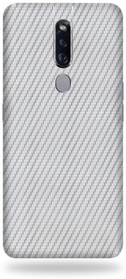 OggyBaba Oppo F11 Mobile Skin((3D Silver Carbon Fibre Skin With Matte Finish))