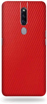 OggyBaba Oppo F11 Mobile Skin((3D Red Carbon Fibre Skin With Matte Finish))