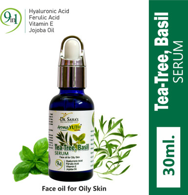 AromaYuth 9 in 1 9 in 1 Tea Tree Basil Face Serum For- Glowing, Brightening, Young and Even Skin Tone(30 ml)