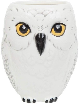 NYRWANA DELIVERING SMILES IN INIDA Ironman Ceramic for Tea Coffee (Harry Owl) Ceramic Coffee Mug(350 ml)