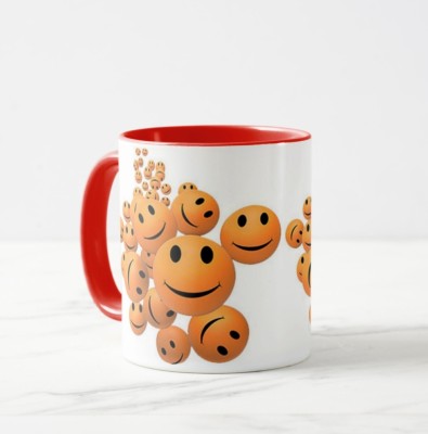 MANYARTS MA-R94 SMILEY FACE Ceramic Coffee Mug(330 ml)