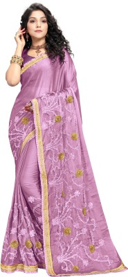 getdeal Embroidered Bollywood Chiffon Saree(Brown)