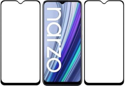 ECMERED Edge To Edge Tempered Glass for Realme Narzo 30A(Pack of 2)