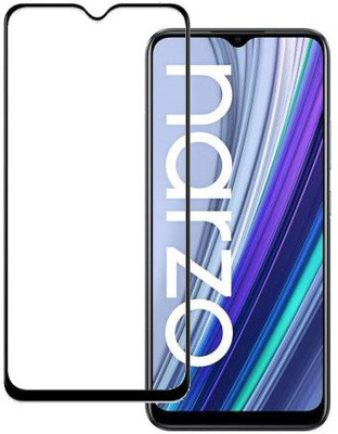 HOBBYTRONICS Edge To Edge Tempered Glass for Realme Narzo 30A(Pack of 1)