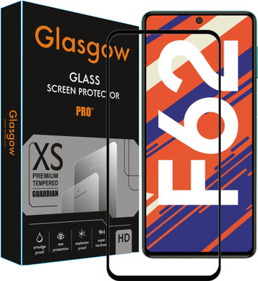 Glasgow Edge To Edge Tempered Glass for Samsung Galaxy F62(Pack of 1)