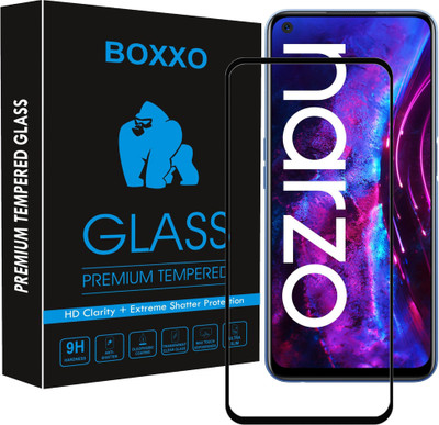 Boxxo Edge To Edge Tempered Glass for Realme Narzo 30 5G(Pack of 1)