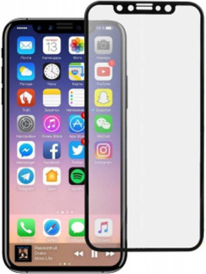 HIE POWER Edge To Edge Tempered Glass for Apple iPhone XS (6D Full Glue Tempered Glass)(Pack of 1)