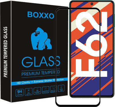 Boxxo Edge To Edge Tempered Glass for Samsung Galaxy F62(Pack of 1)