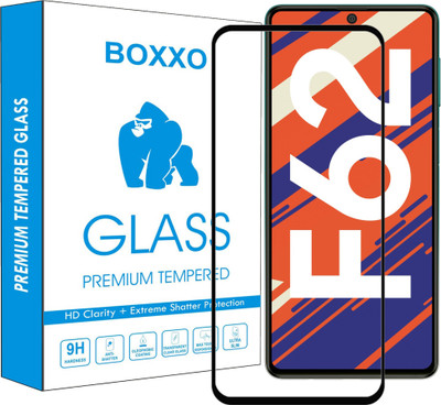 Boxxo Edge To Edge Tempered Glass for Samsung Galaxy F62(Pack of 1)