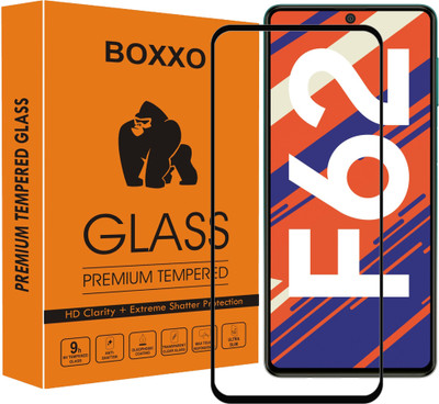 Boxxo Edge To Edge Tempered Glass for Samsung Galaxy F62(Pack of 1)
