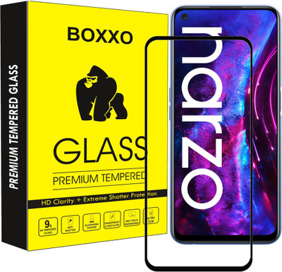 Boxxo Edge To Edge Tempered Glass for Realme Narzo 30(Pack of 1)