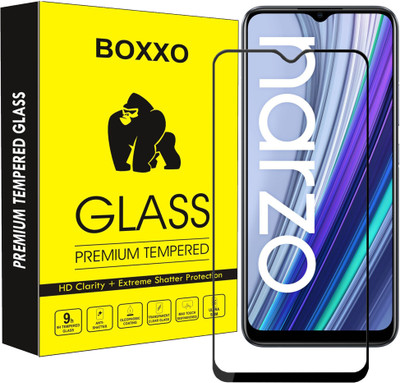 Boxxo Edge To Edge Tempered Glass for Realme Narzo 30A(Pack of 1)