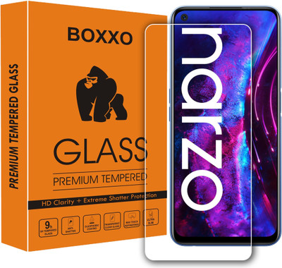 Boxxo Tempered Glass Guard for Realme Narzo 30 5G(Pack of 1)
