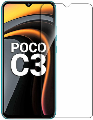 NKCASE Tempered Glass Guard for POCO C3(Pack of 1)