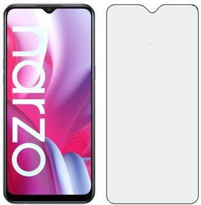 HOBBYTRONICS Tempered Glass Guard for Realme Narzo 30A (Matte Transparent)(Pack of 1)