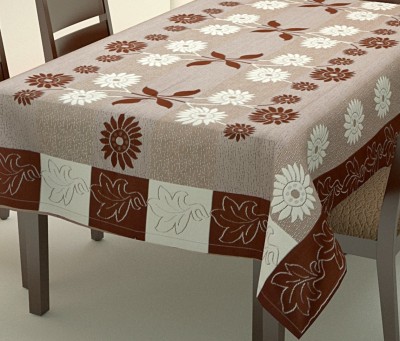 Dakshya Industries Floral 6 Seater Table Cover(Brown, Cotton)