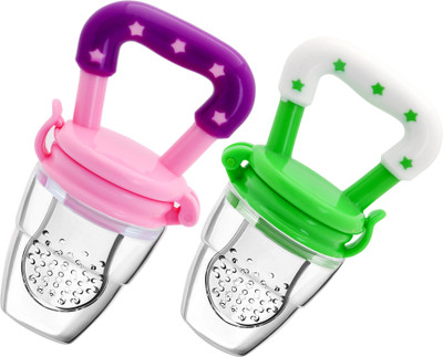 smilykid Fresh Food Nibbler Baby. Teether and Feeder(Pink & Green)