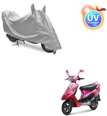 Feel heaven Two Wheeler Cover for TVS(Scooty Pep+, Silver)