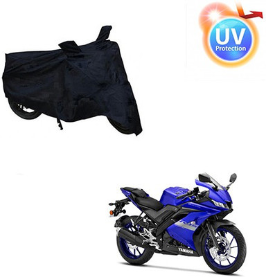 Feel heaven Two Wheeler Cover for Yamaha(R15 V3, Black)