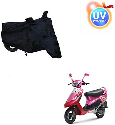 saanvi Two Wheeler Cover for TVS(Scooty Pep+, Black)