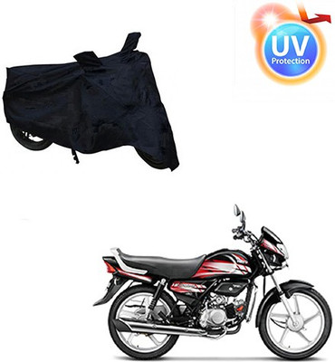 Feel heaven Two Wheeler Cover for Hero(HF Deluxe, Black)