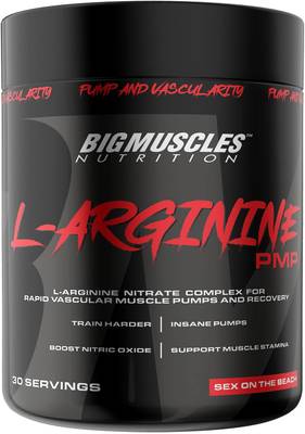 BIGMUSCLES NUTRITION L-Arginine PMP Powder [30 Serving] | Muscle Building Amino Acid | Faster Recovery BCAA  (90 g, Sex on the Beach)