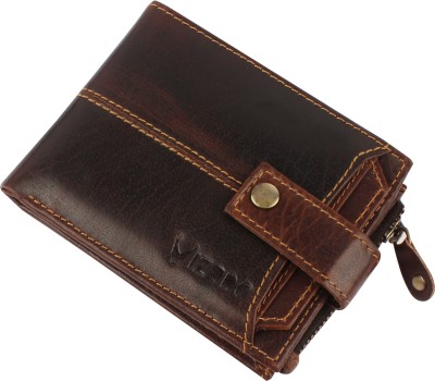 vizodo Men Casual, Trendy Brown Genuine Leather Wallet(11 Card Slots)