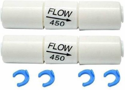 Aameria RO Quick Fitting/Connecting (QC) Push Fit Type Flow Restrictor FR 450 ML Reject Valve For RO 1/4 QC FOR Membrane Water Purifier Service Solid Filter Cartridge(0.5 microns, Pack of 2)