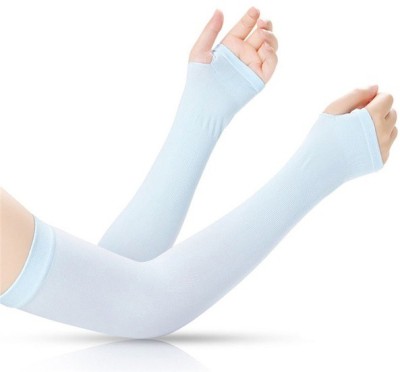 Brats N Beauty Cotton Arm Sleeve For Women(Free, Blue)