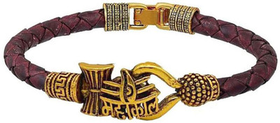 DvR ClicK Leather Gold-plated Bracelet