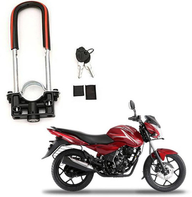BRPEARl Bike Front Shocker Wheel Lock-149 Bike Front U-Type Anti Theft Wheel Lock For Bajaj Discover 150 s Wheel Lock(Black, Red)